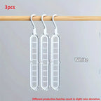 3pcs, Plastic 9-Hole Foldable Hangers
