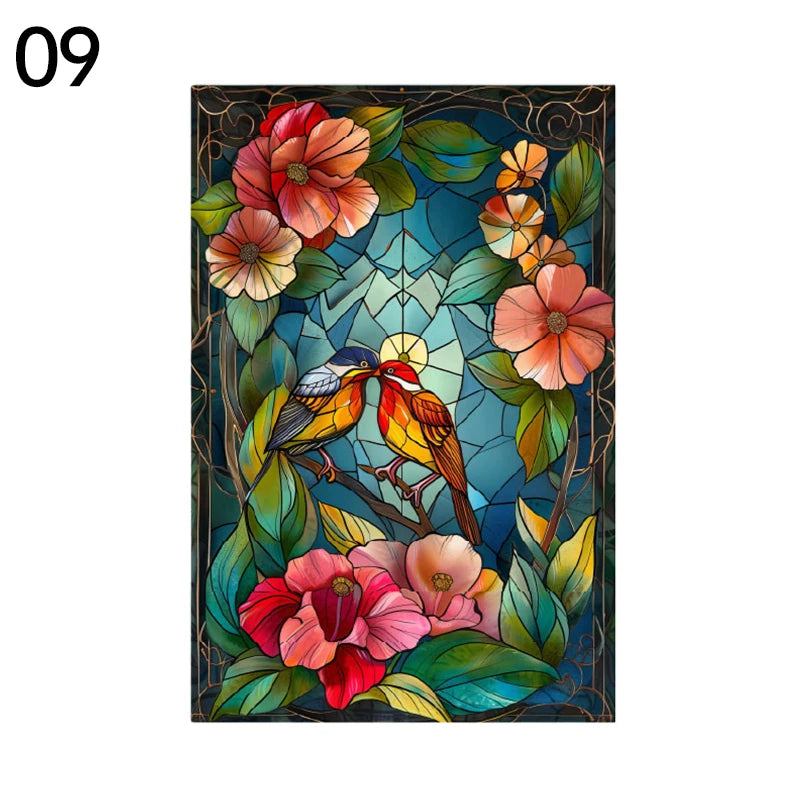 Retro Painted Printed Stained Glass Film