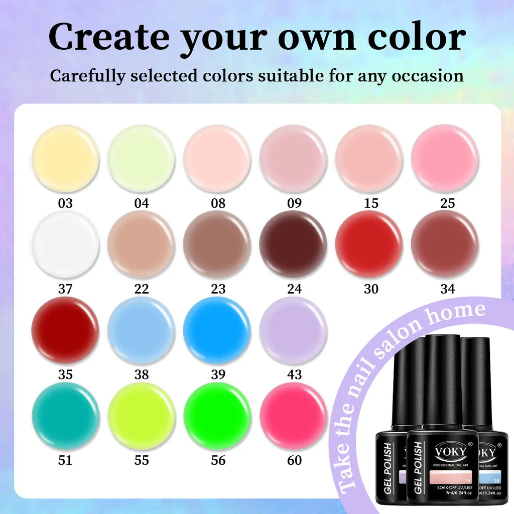 6-Piece Set of Nail Gel