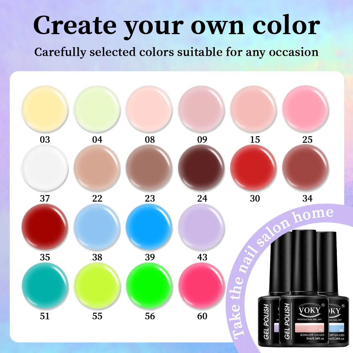 6-Piece Set of Nail Gel