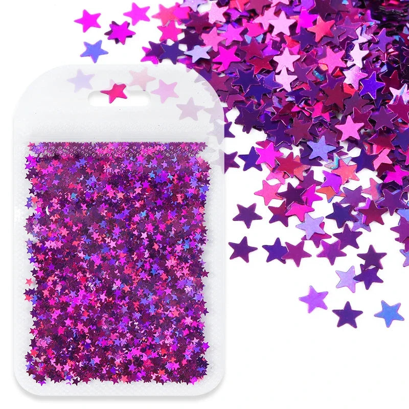 Holographic Stars Glitter For Epoxy Resin