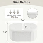 30/43IN Folding Storage Ottoman Bench