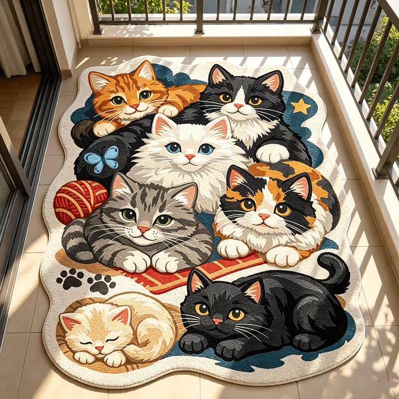 Cats Print Rug Home