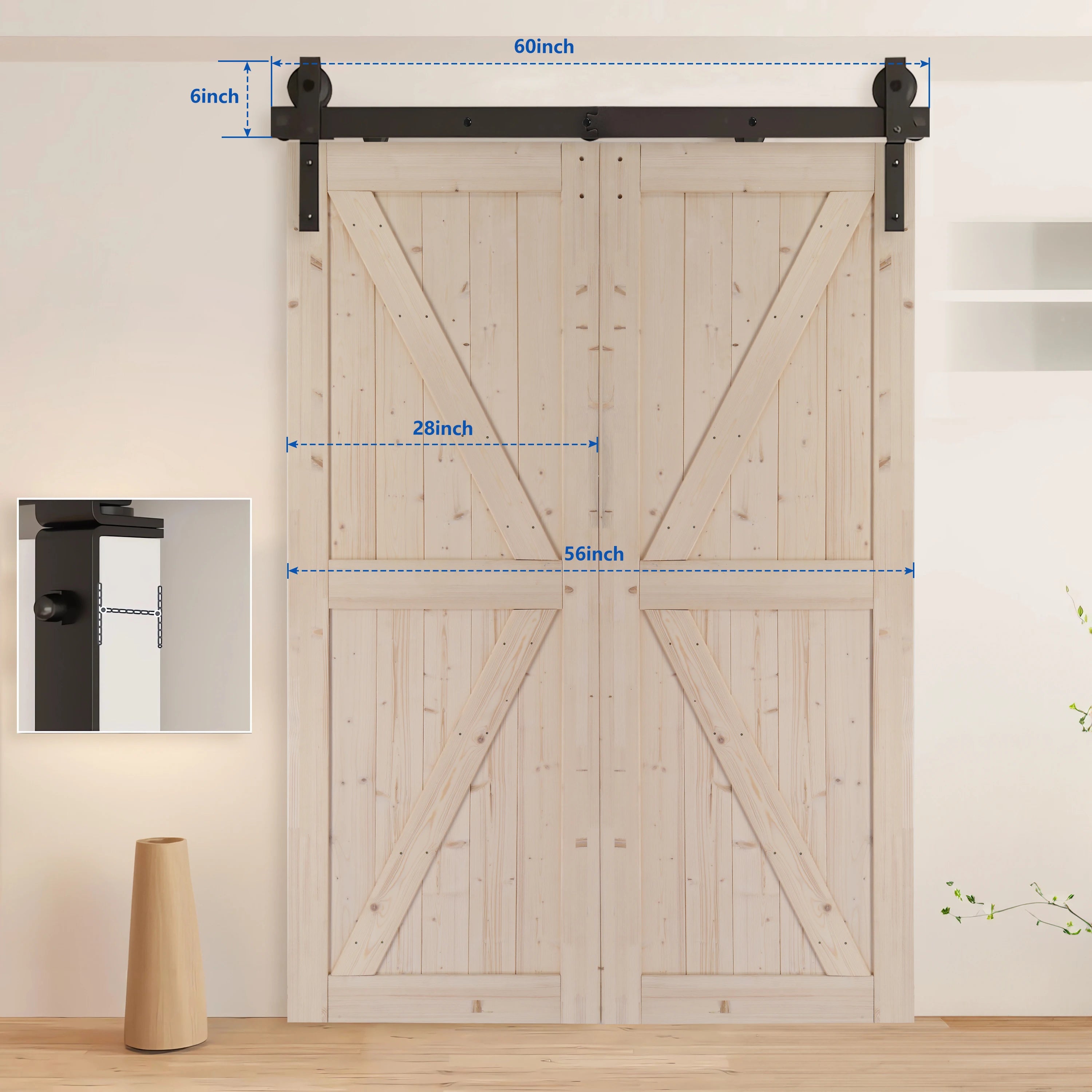 Bi-Folding Sliding Door Kit / 2 Doors