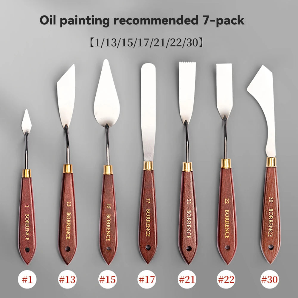7Pcs/Set Stainless Oil Painting Knives Artist Tools
