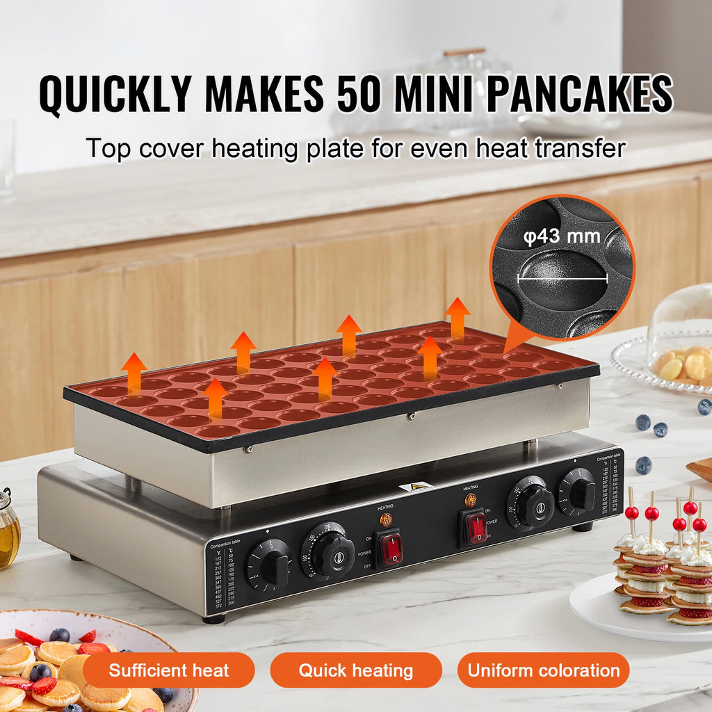 Mini Pancake Maker  Dual Temp / Time Control