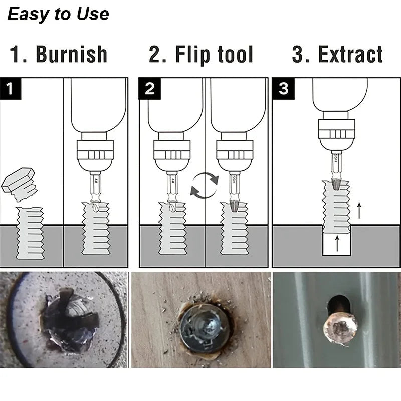 Damaged Screw Extractor Set