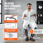 Raised Toilet Seat/ Padded Aluminum Frame
