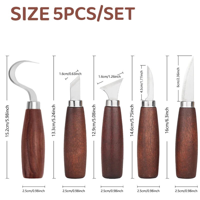 5pcs Tools For Wood Carving