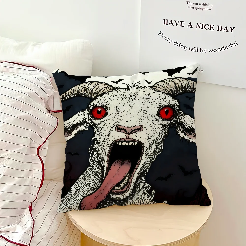 Screaming Goat Pillow Cover