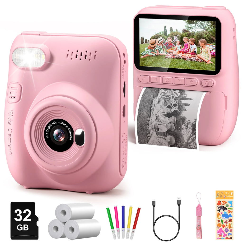 Kids Digital Camera, Portable/ Instant Print