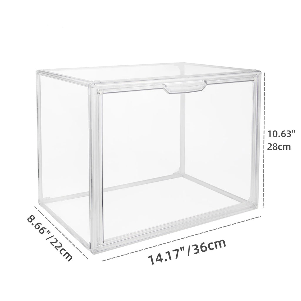 1pc/3pcs Clear Display Case Large Storage, Acrylic