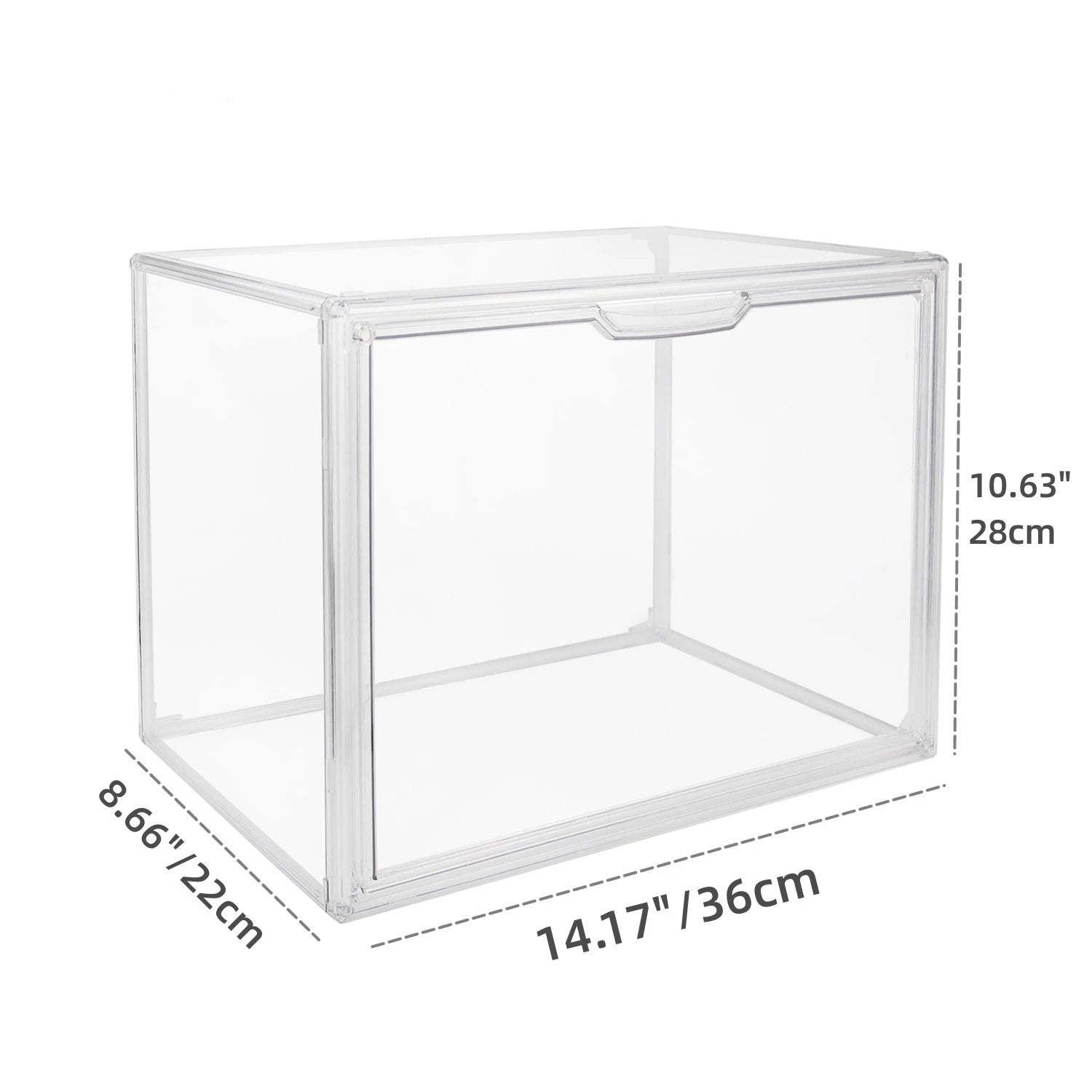 1pc/3pcs Clear Display Case Large Storage, Acrylic