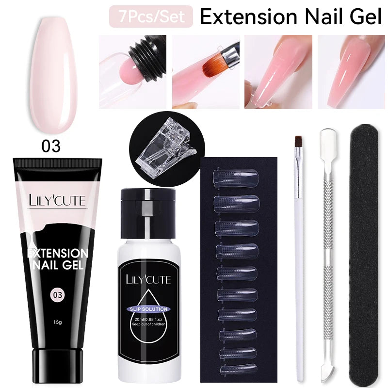 7Pcs/Set  Quick Nail Gel