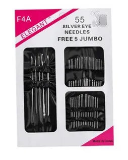 55 Pcs Big Eye, Sewing Needles Set