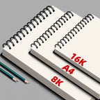 8K 16K Coil Sketchbook Eco-Friendly Acid Free