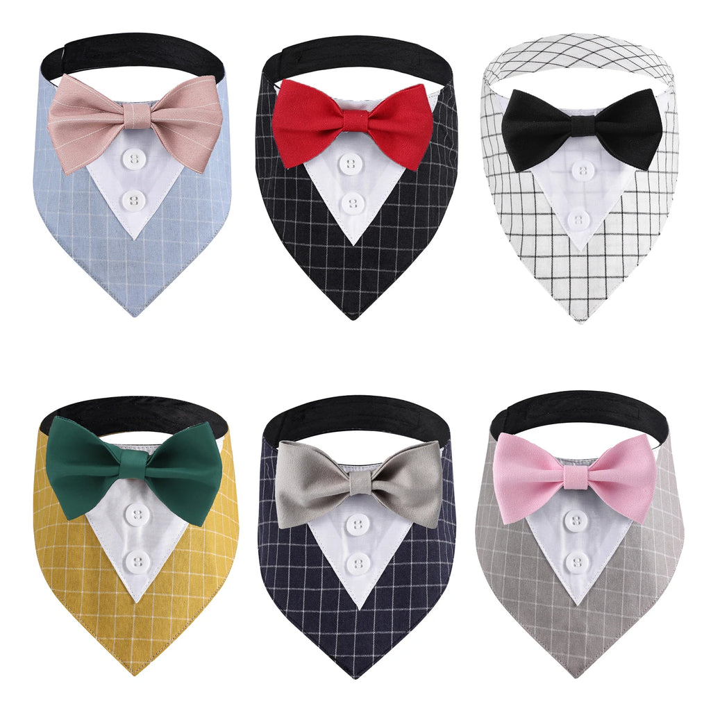 Tuxedo Suit Dog Bandana, Adjustable