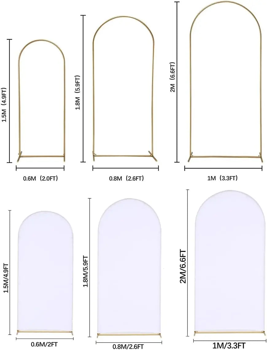 Wedding Arch Backdrop Stand  3 Gold