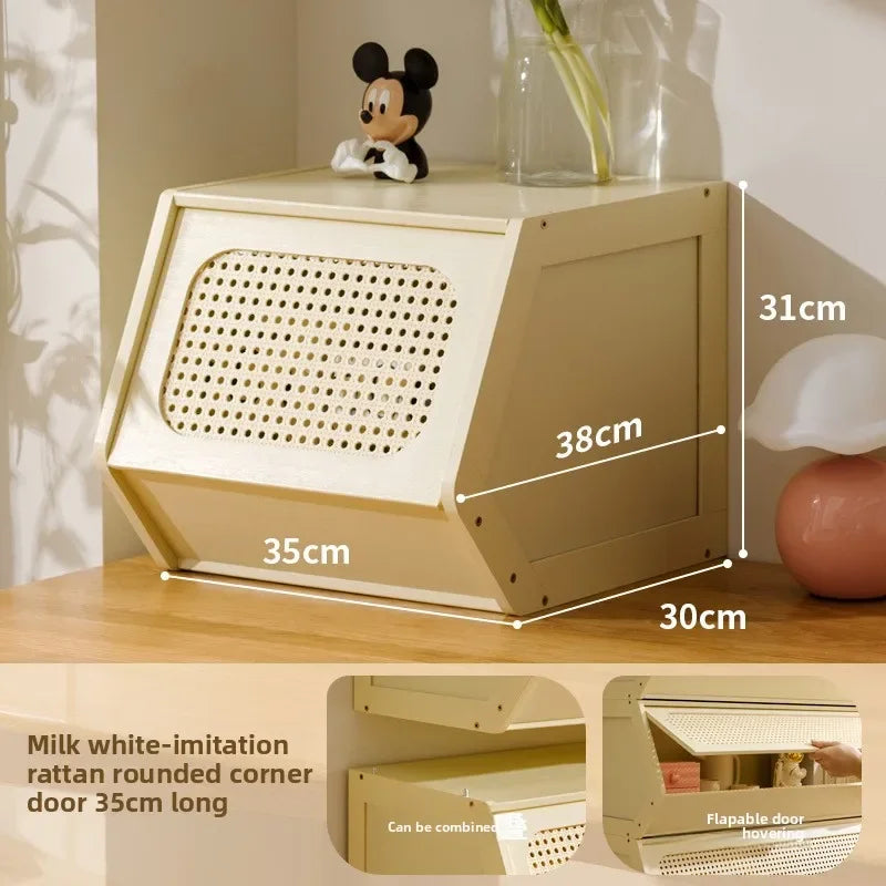 Bucket cabinet, storage can be stacked