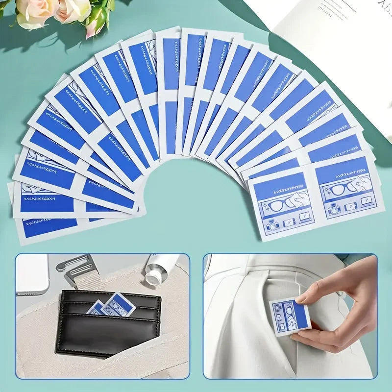 100 Disposable Eyeglass Cleaning Wipes