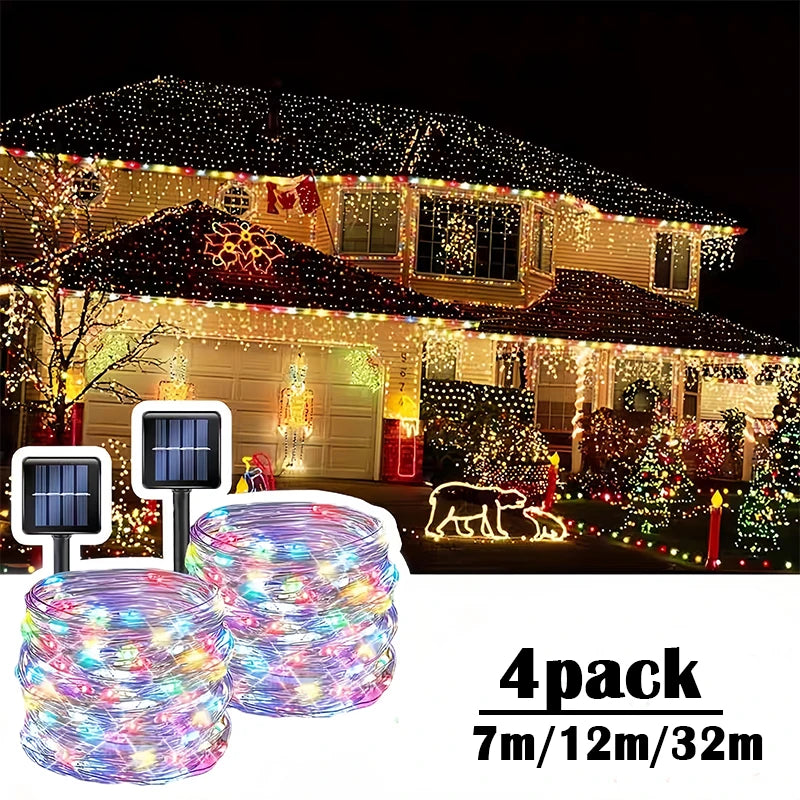 100 LEDS Solar Lights, 8 Modes