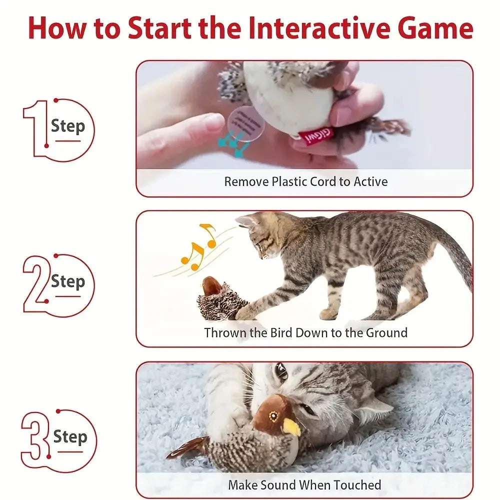 Touch-Activated Flapping Bird Toy