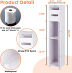 White Storage Column Cabinet