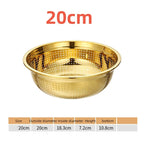 Round Golden Stainless Steel Colander
