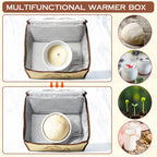 Dough Proofer Warming Box Versatile Adjustable Temperature Timer Control Bread Dough Proofing Box Collapsible Design 40x32x25cm