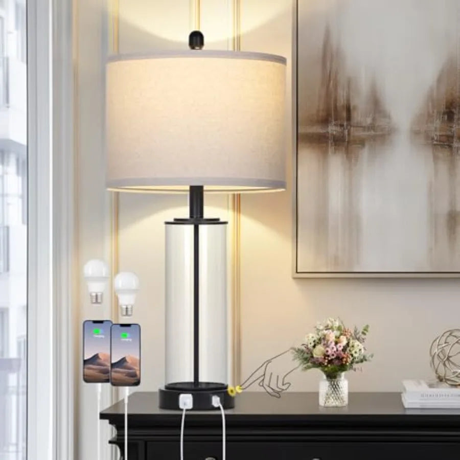 26" Glass Lamp , 3-Way Touch Control