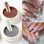 6pcs Chrome Nail Powder Pigment
