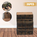 36 Pack Hardwood Patio Wood  12" × 12" Interlocking Patio Tiles