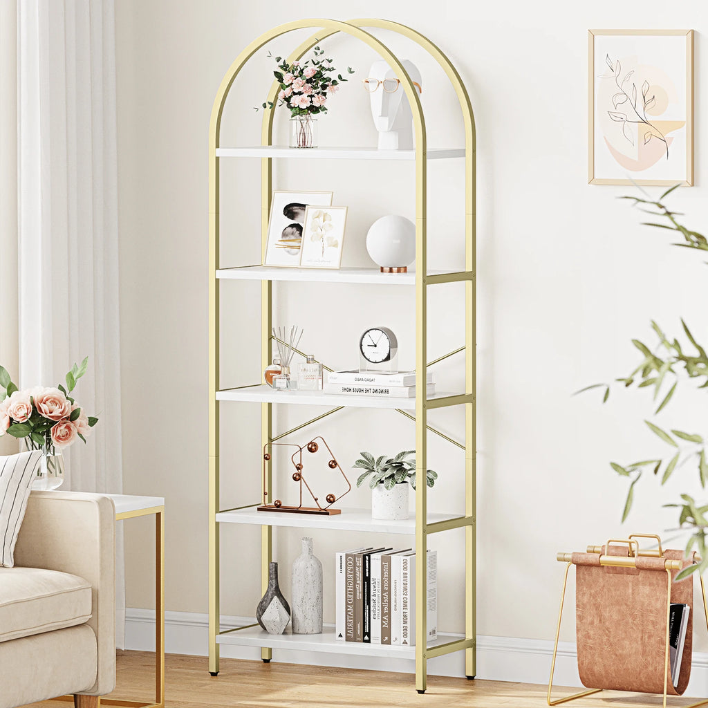 5 Tier Wooden Bookcase