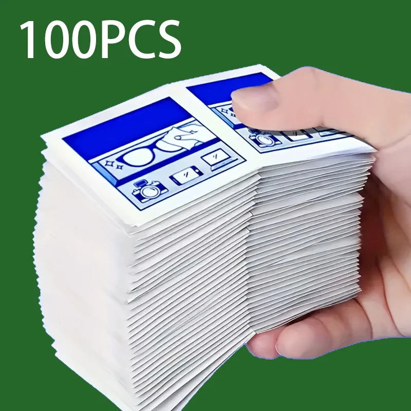 100 Disposable Eyeglass Cleaning Wipes