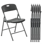 2/4/6 Pack Plastic Stackable Folding Chairs