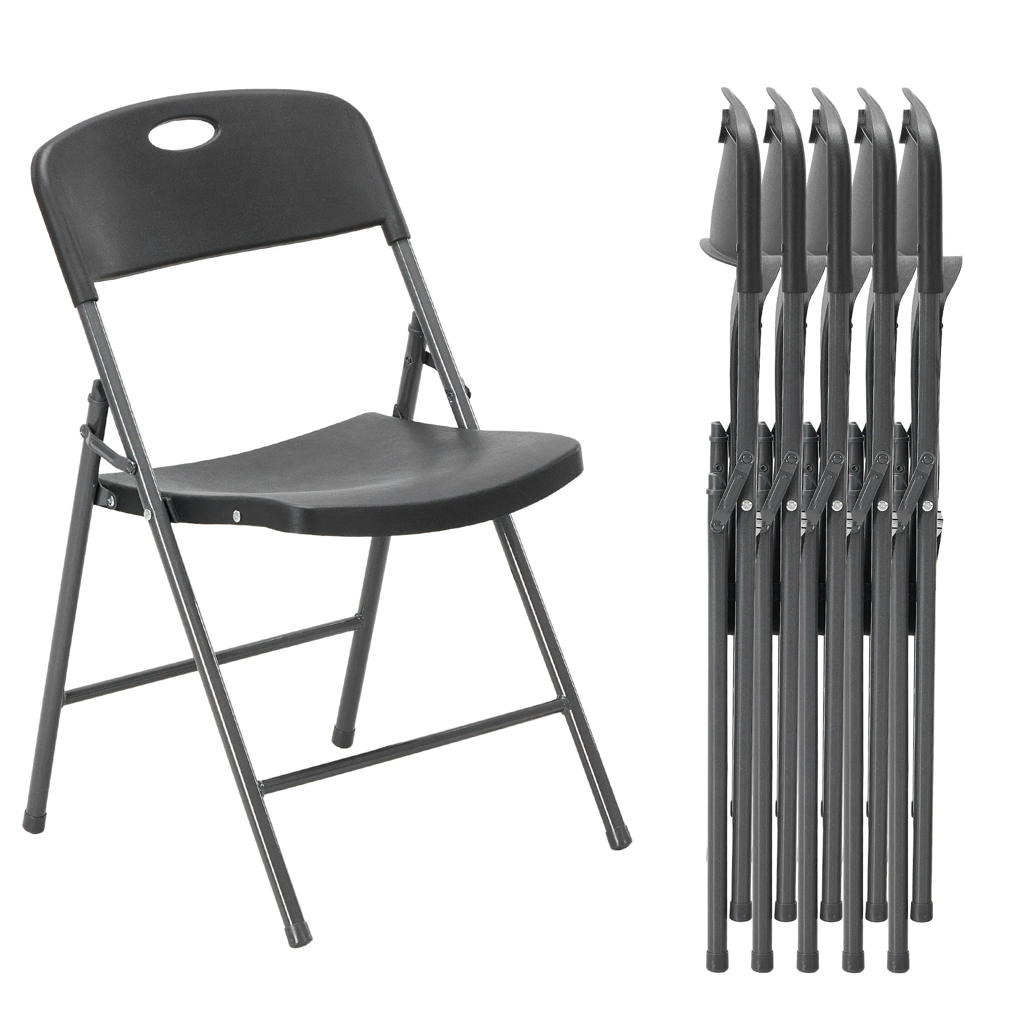 2/4/6 Pack Plastic Stackable Folding Chairs
