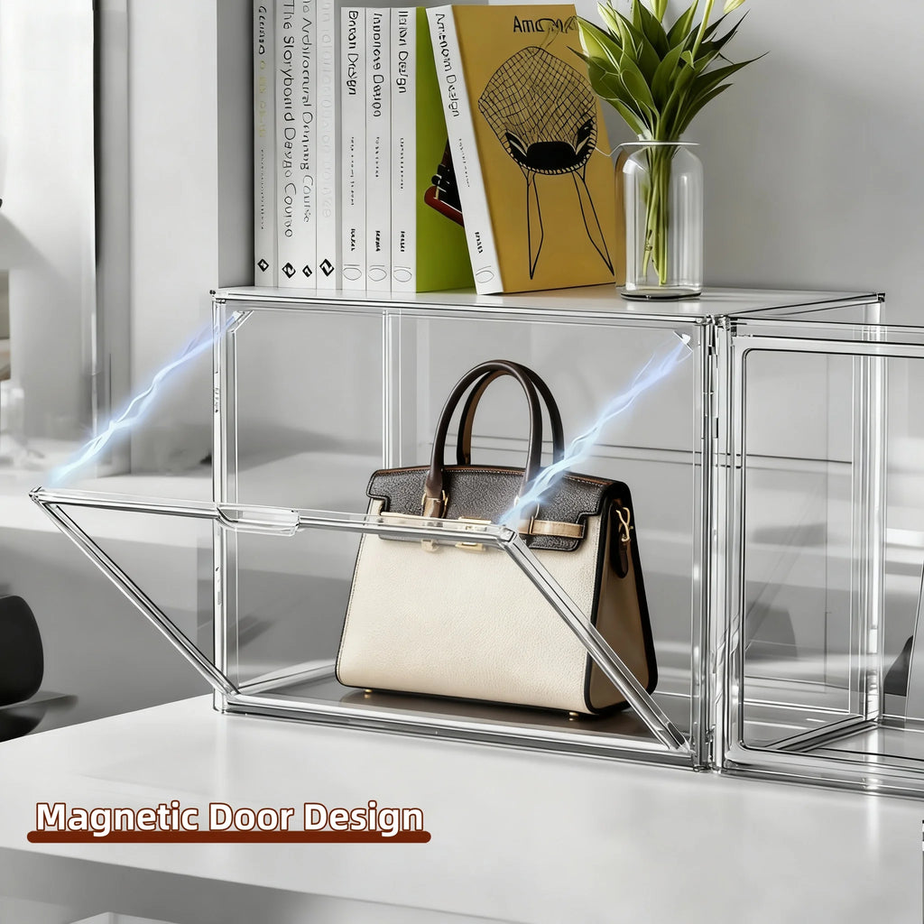 1pc/3pcs Clear Display Case Large Storage, Acrylic