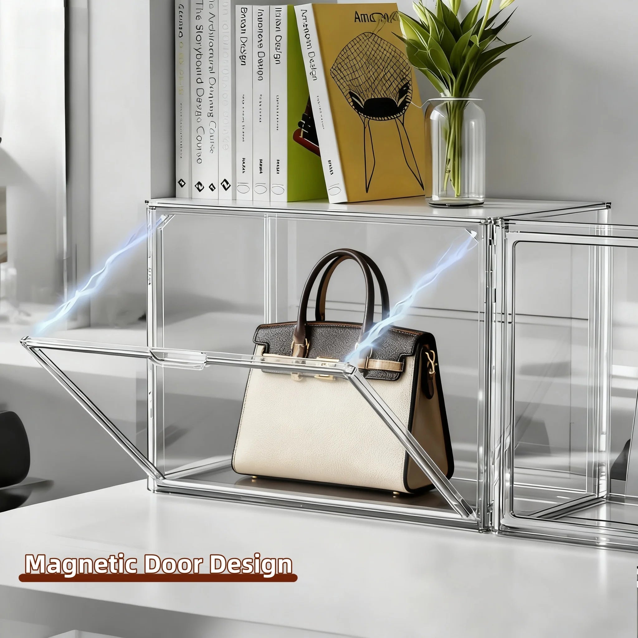 1pc/3pcs Clear Display Case Large Storage, Acrylic