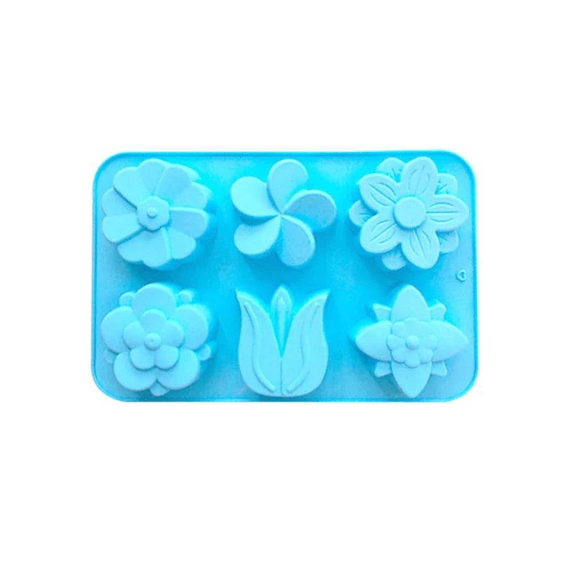 6 Holes Rose Silicone Mold
