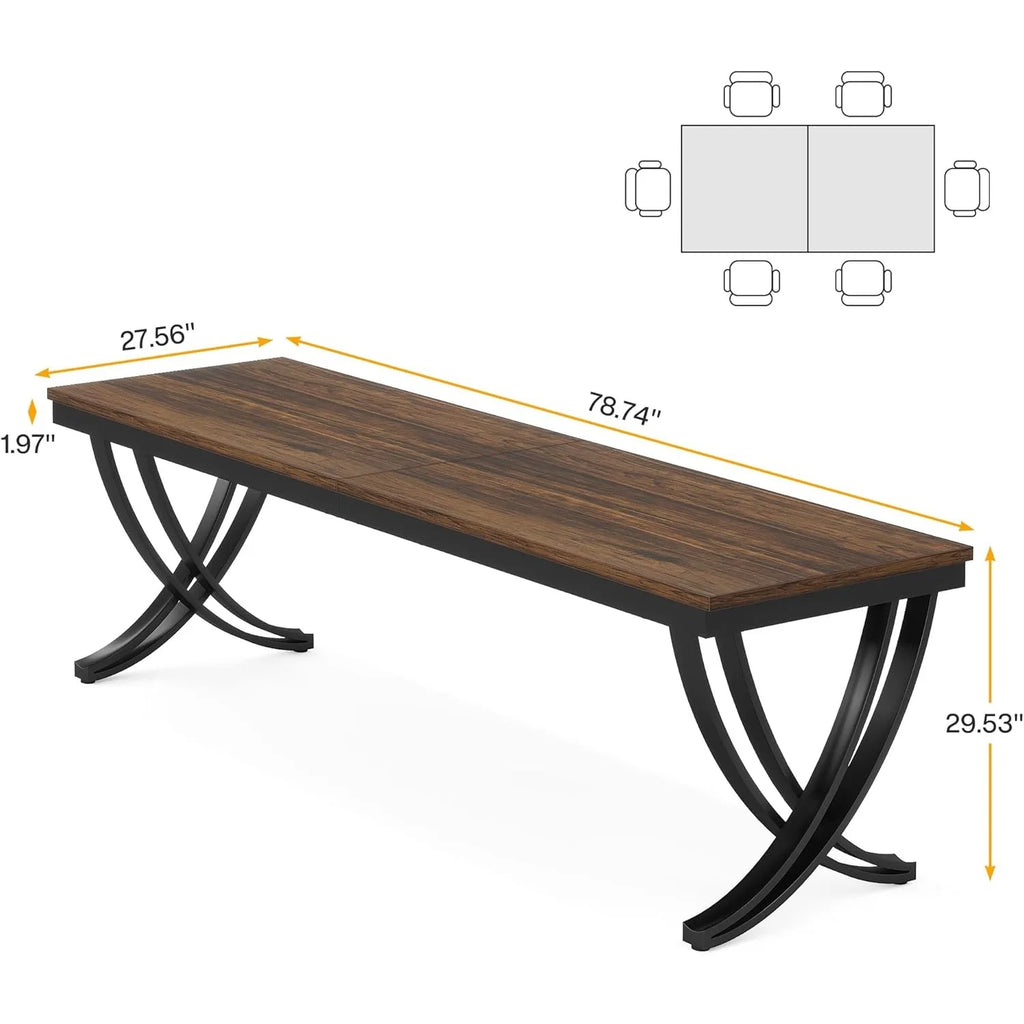 Rectangular Farmhouse Dinner Table
