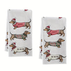 Three Dachshund-Themed  Dish Towels
