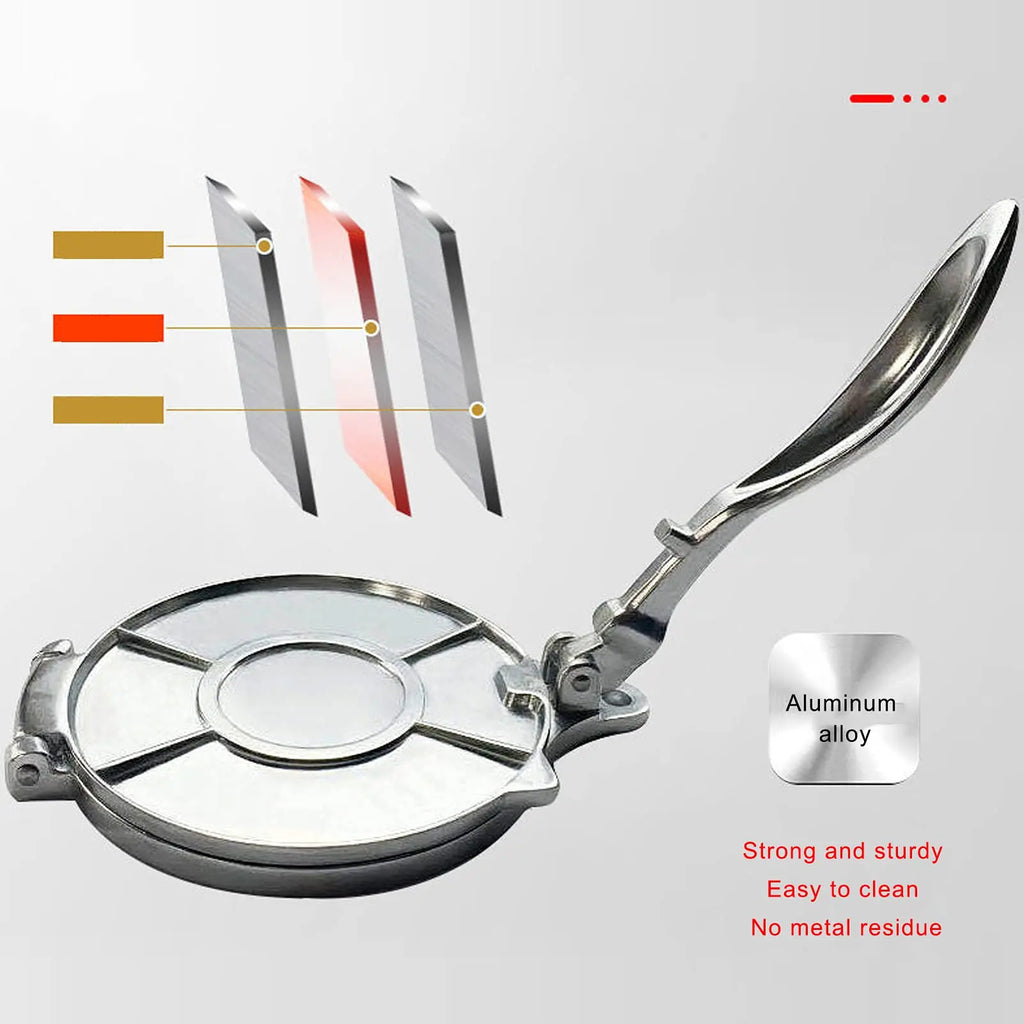 Steel Flour Tortilla Press 6.5 inch