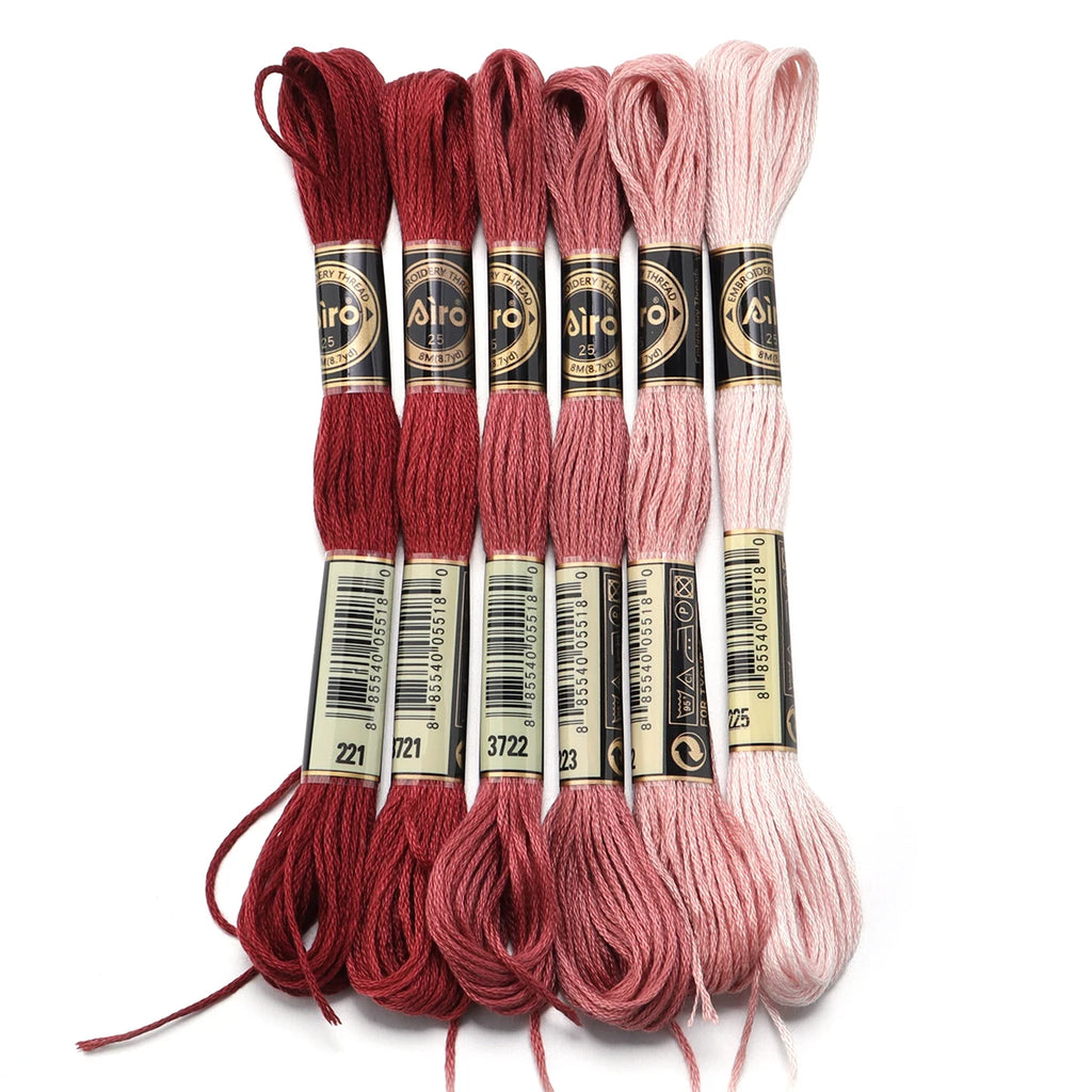 6pcs/lot Colorful Polyester Embroidery Thread