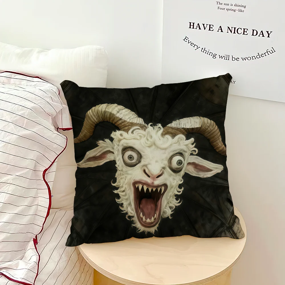 Screaming Goat Pillow Cover