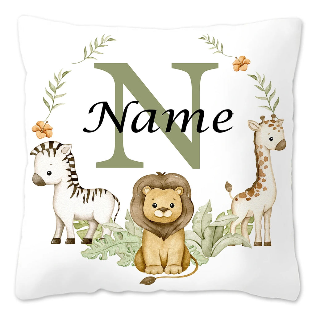 Animal with Name Pillow Case, Personalized
