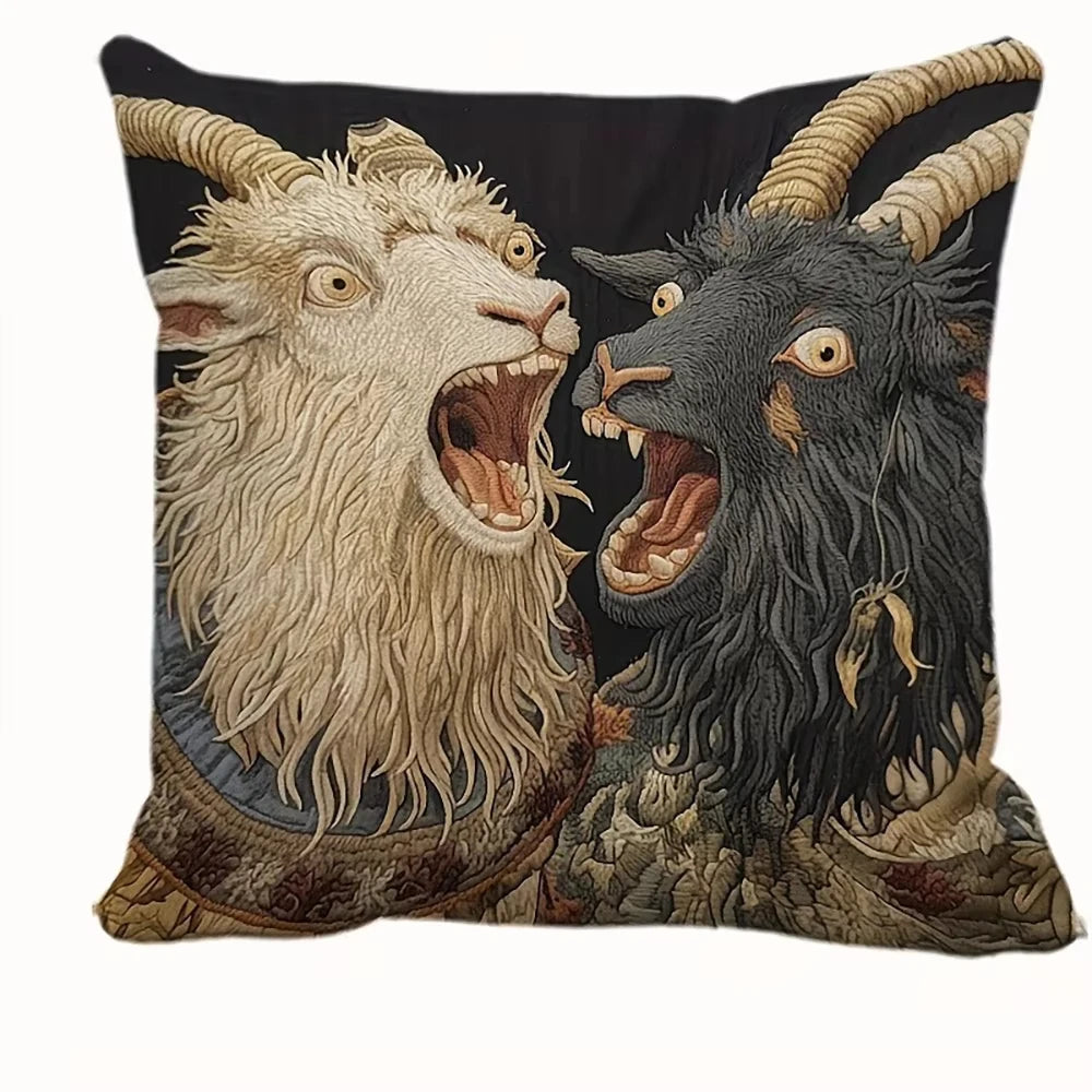 Fantasy Goat Print Pillow Case