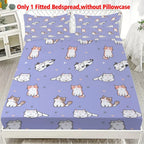 Cartoon Cats Print Fitted Sheet