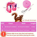 2pcs/set Hamster Harness / Leash Walking Set