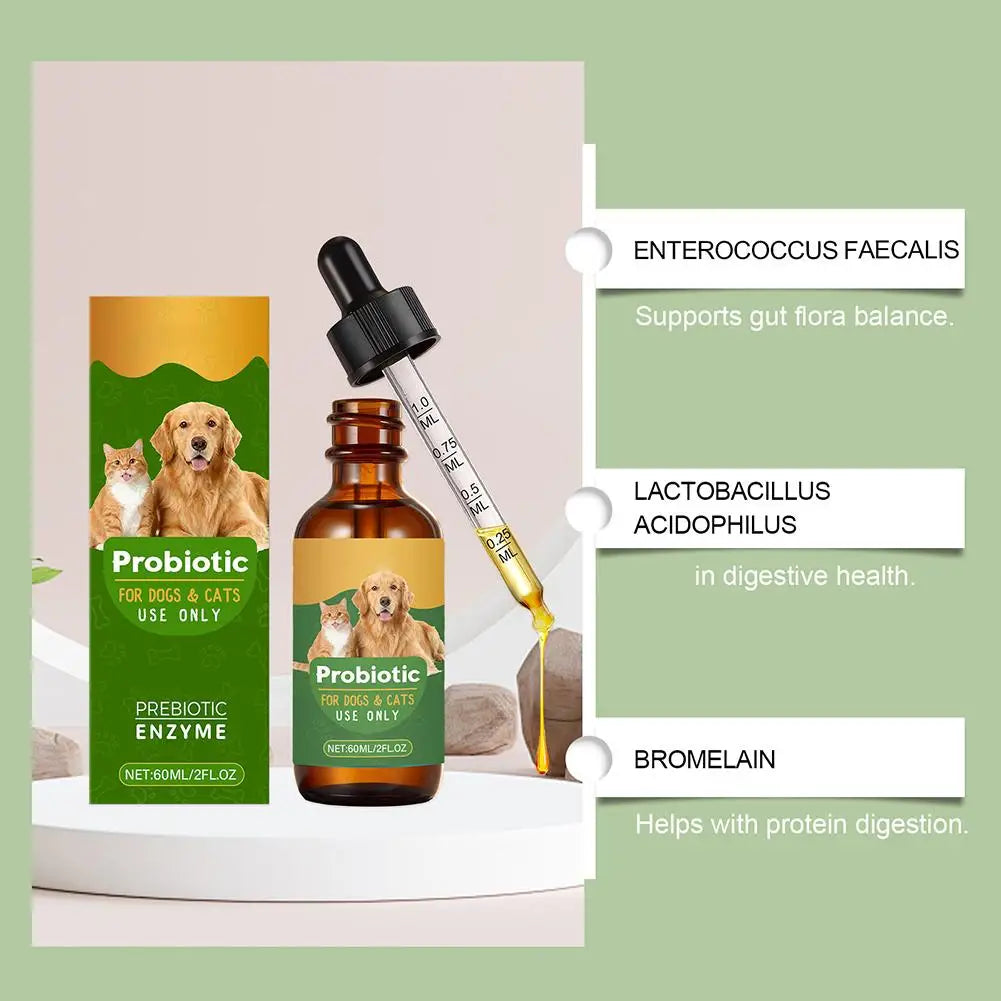 Pet Nutrition Supplement Probiotic Drops