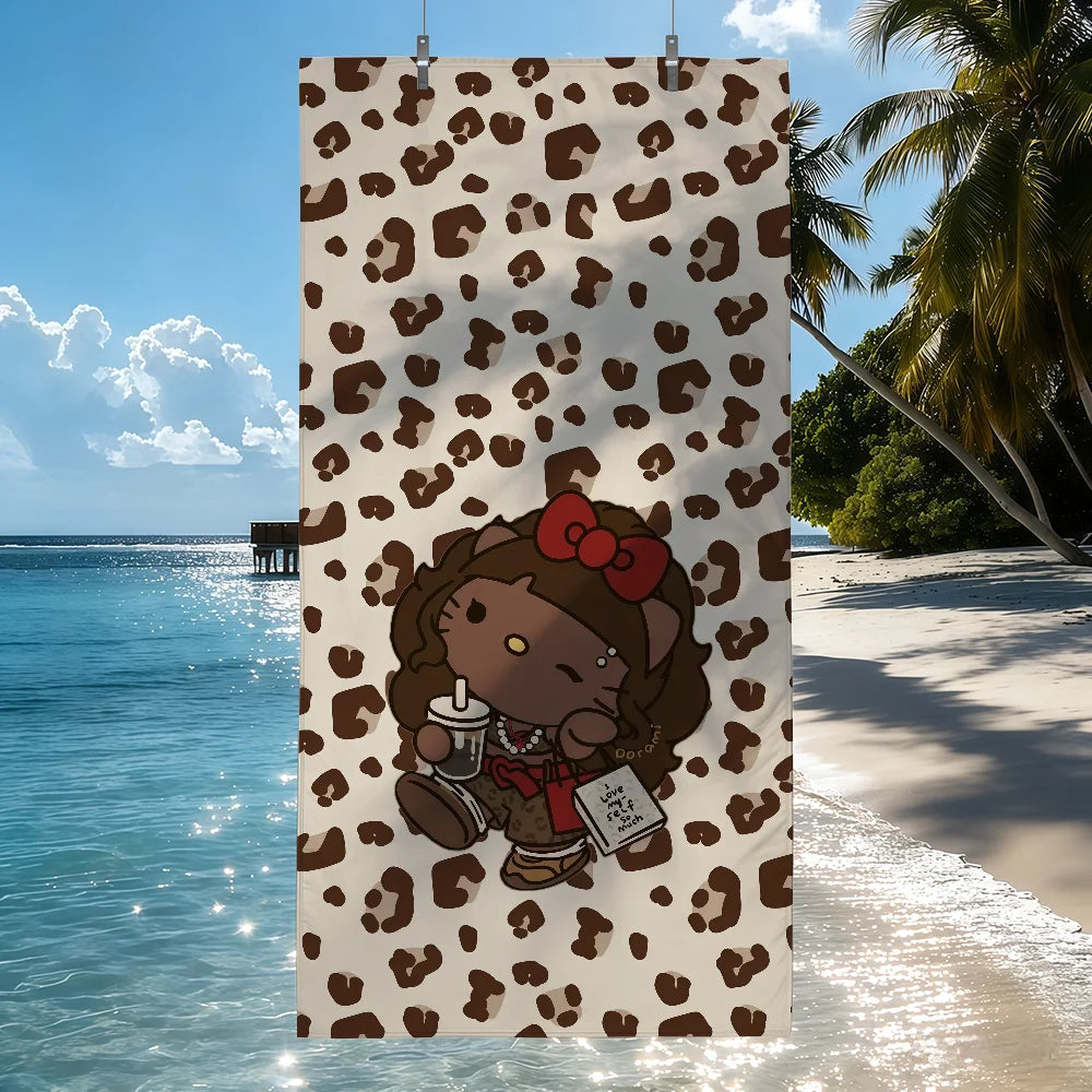 Hello Kitty Leopard Beach Towels
